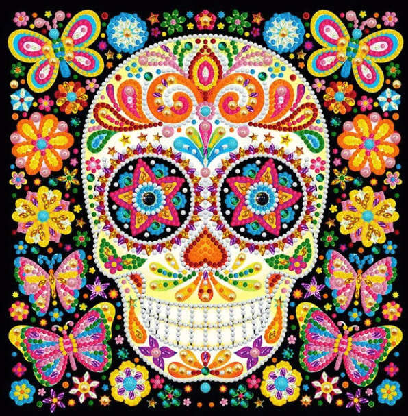 Butterfly Skull Diamond Art