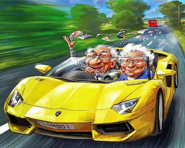 Grandpa on a spending Spree 30 x 40cm Diamond Dot
