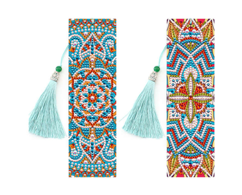 Leatherette Diamond dot bookmarks  set of 2 Tribal patterns