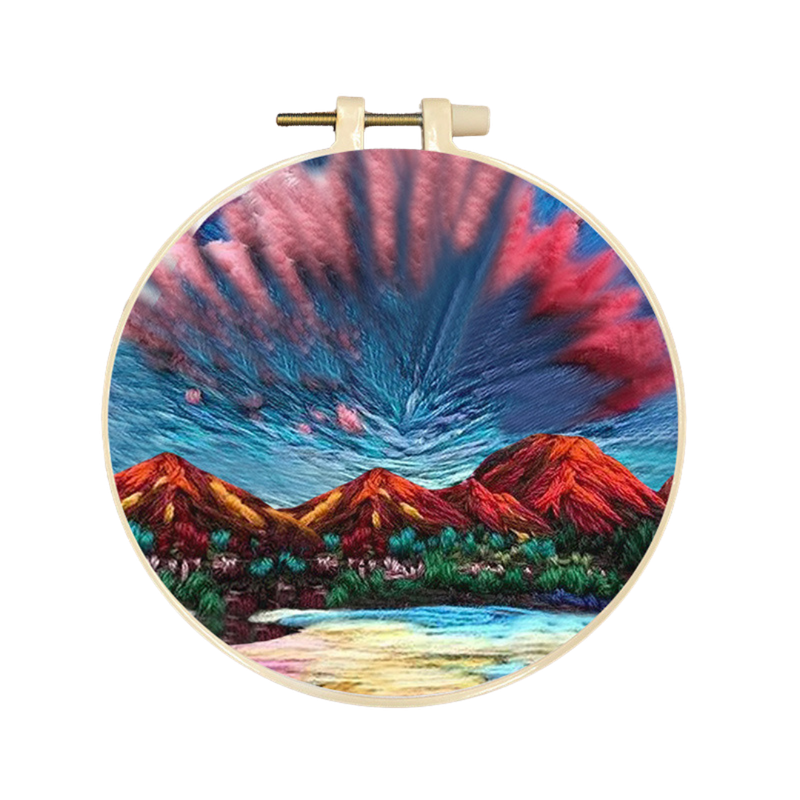 Colourful mount hand made Embroidery