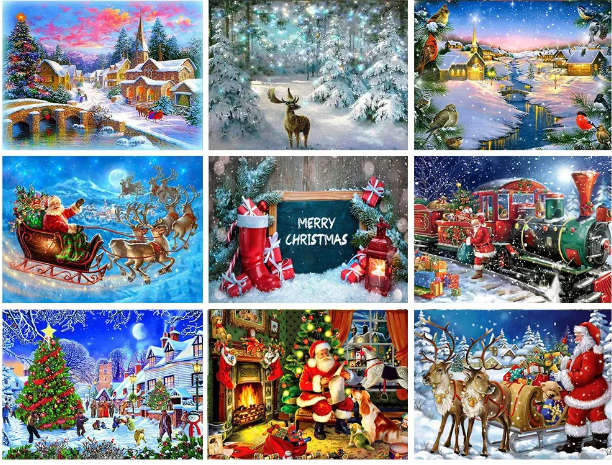 Merry Christmas-Diamond dot art 40 x 70 cm