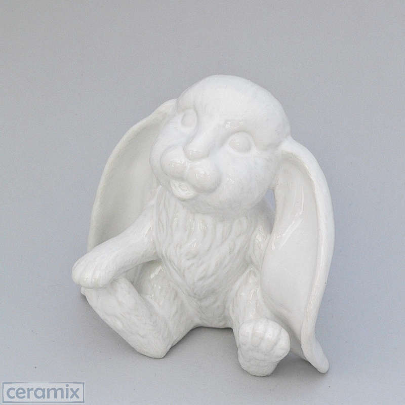 Ceramic Flopsy Sitting Bunny - C0148-2 White