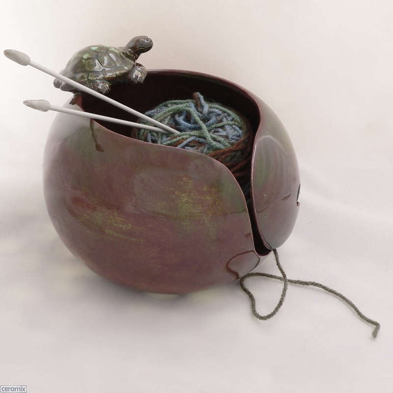 Tortoise Destiny Large Round Yarn Bowl