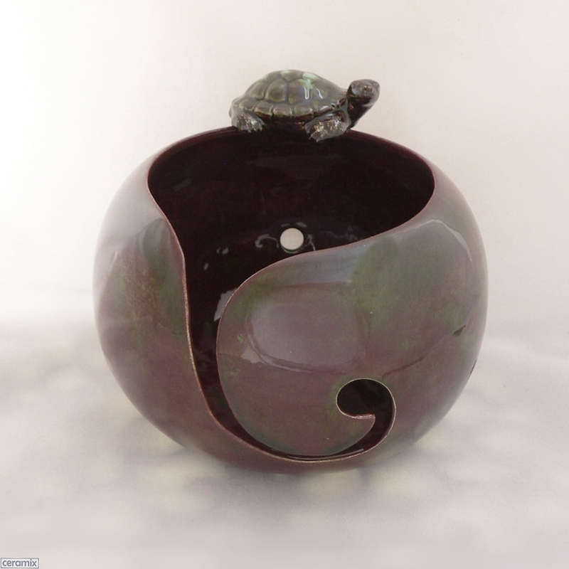 Tortoise Destiny Large Round Yarn Bowl
