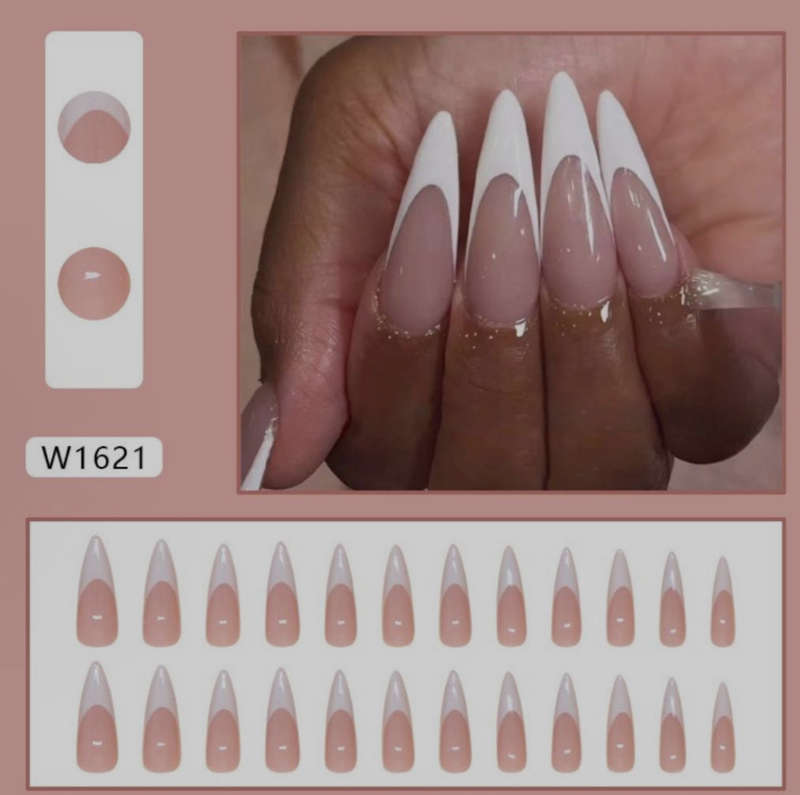 Sharp and Chic Frenchies Press On Nails