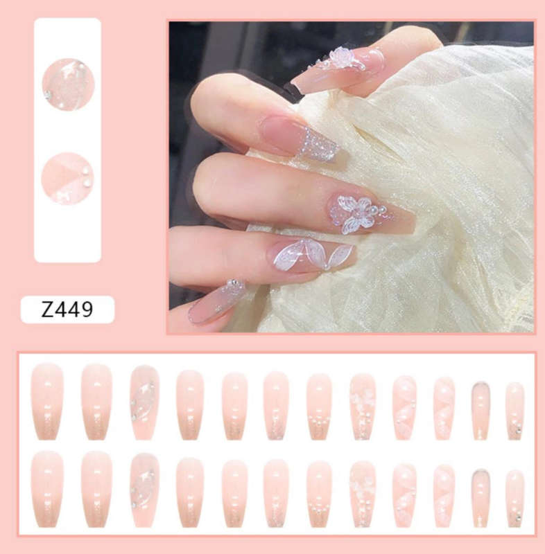 Pearls and Bows Press On Nails