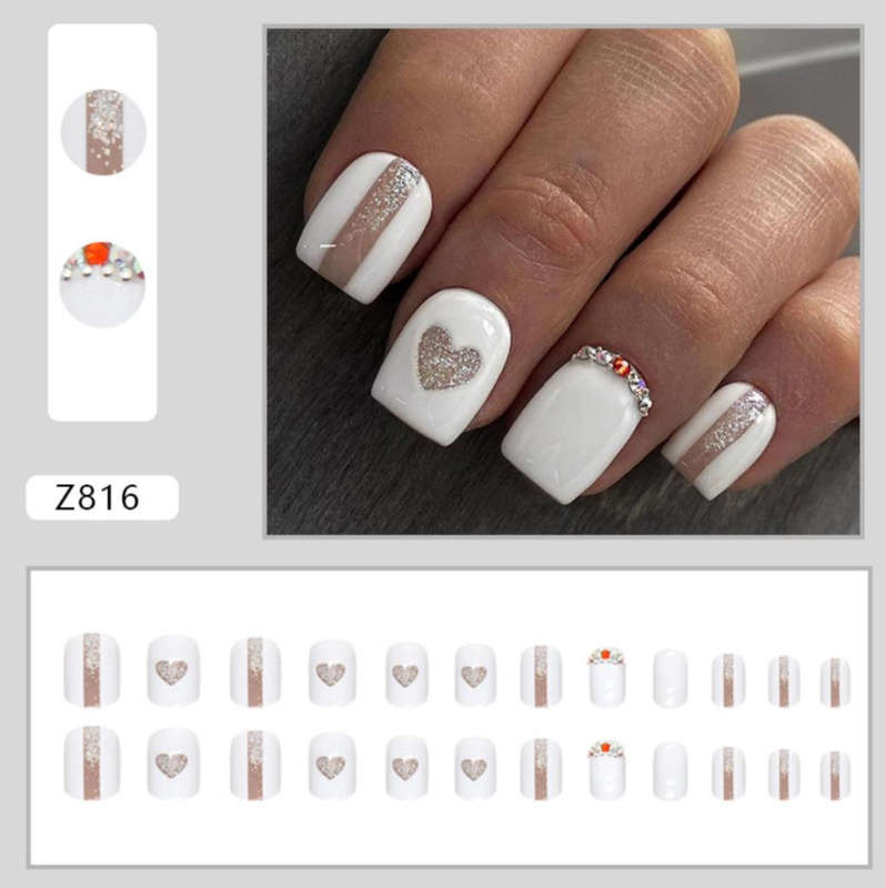 Always in White Press On Nails