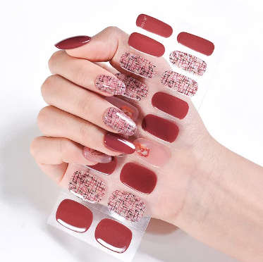 Stylish Tweed Touch Nail Strips