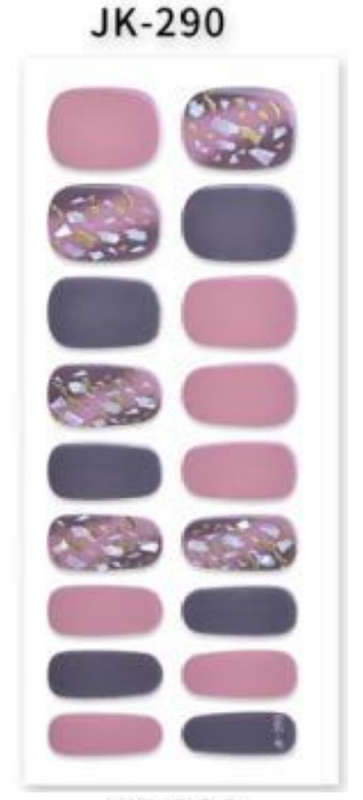Grape Rhinestones Gel Nail Strips