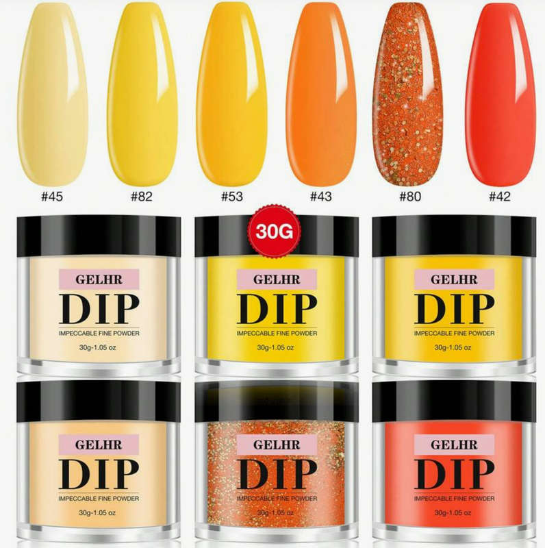 GELHR Dip Powder Sparkle Orange