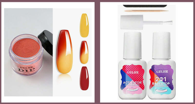 GELHR Luminous Glow Dip Powder Peach to Orange
