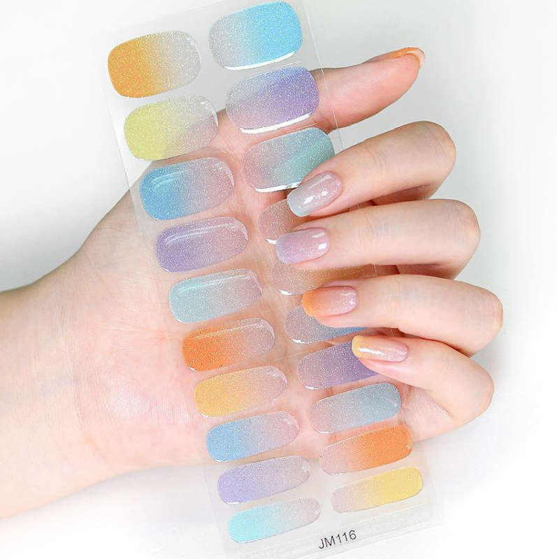 Multi-coloured Transluscent Gel Nail Strips