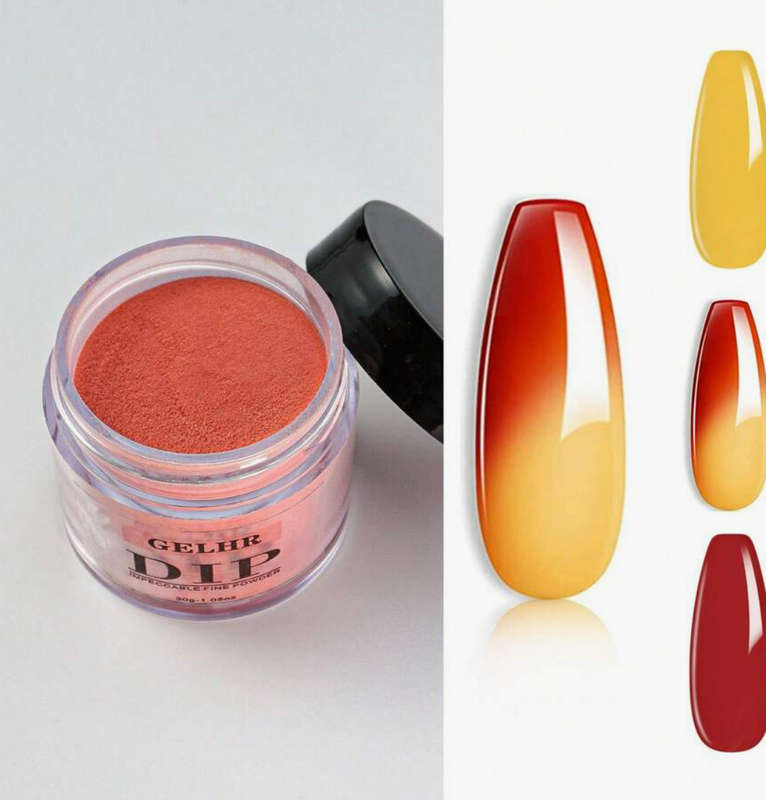 GELHR Temperature Change Dip Powder - Yellow to Red