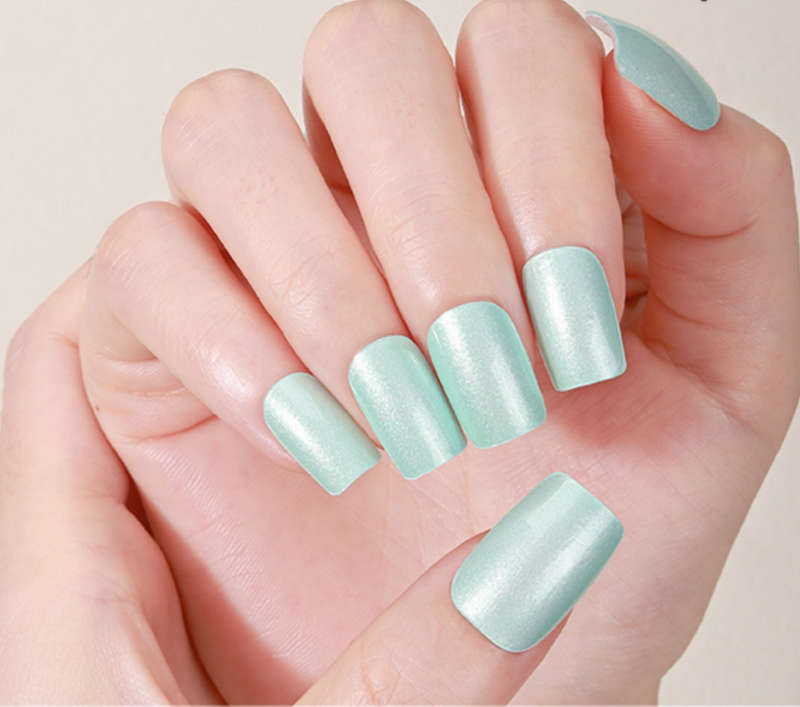 Glittering Emerald Semi Cured Gel Nail Wraps