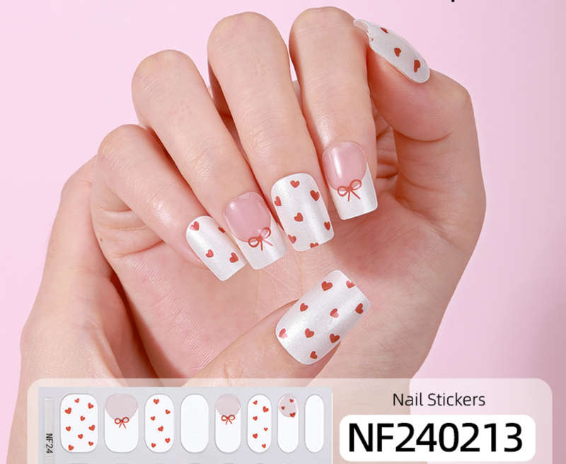 Mocha Romance Semi Cured Gel Nail Stickers