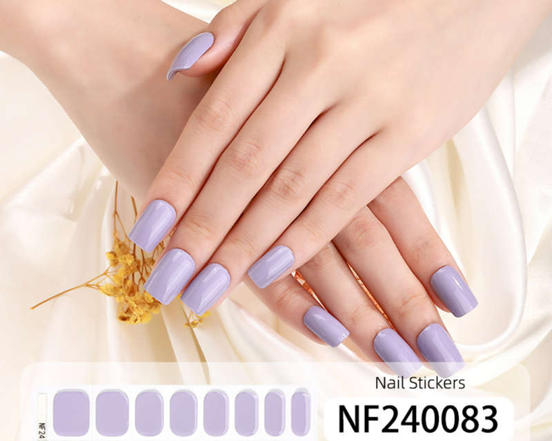 Lilac Brilliance Semi Cured Gel Nail Stickers