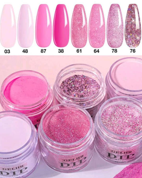 GELHR Dip Powder Shimmer Pink 30g