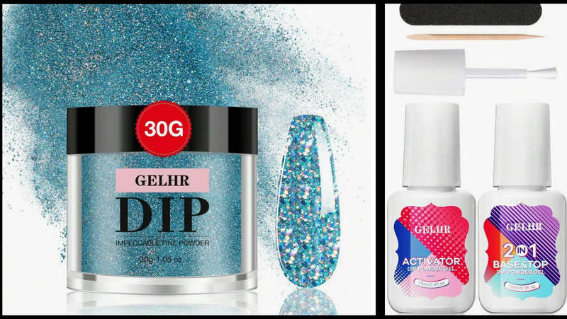 GELHR Dip Powder Azure Shimmer 30g
