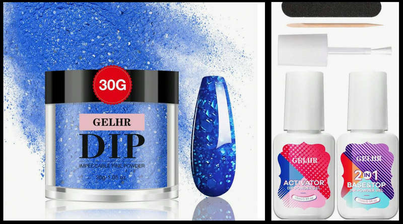 GELHR Dip Powder Dark Blue Shimmer 30g