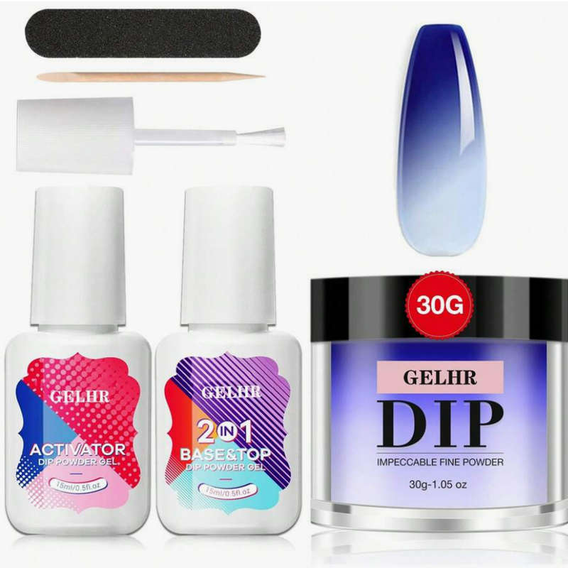 GELHR Temperature Change Dip Powder - Ombre Royal Blue