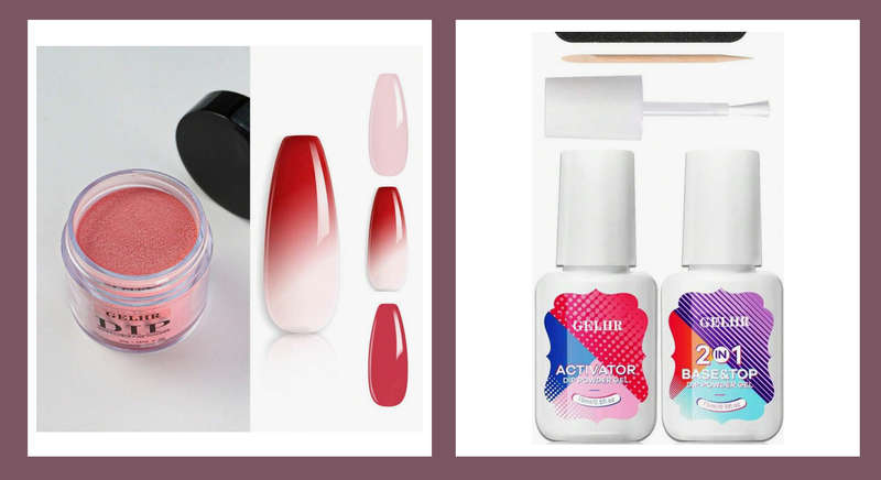GELHR Temperature Change Dip Powder -Light to Dark Pink