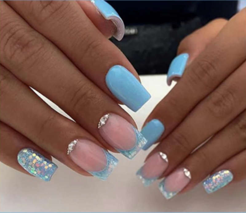 The Little Mermaid Press On Nails - Handmade