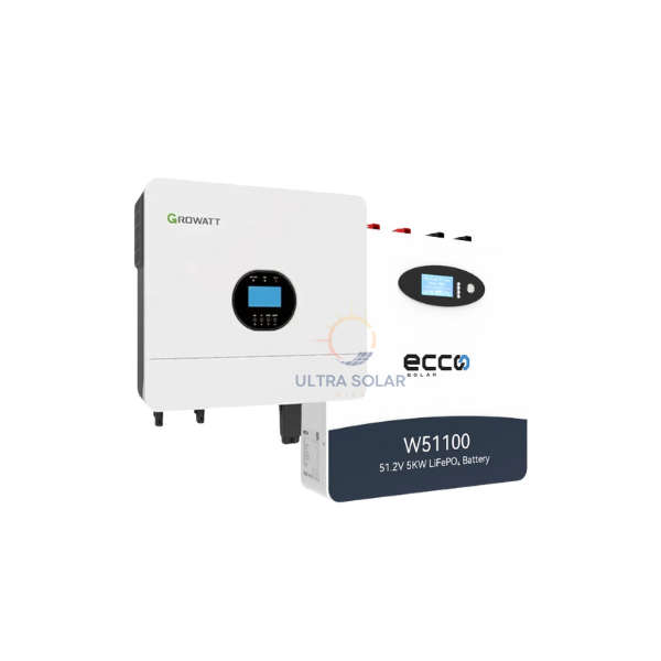 6KW MPPT Growatt Inverter with 5.12KWh Lithium Battery Combo