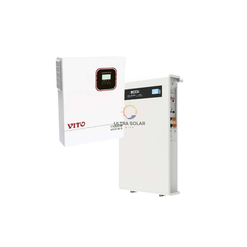 11KVA VITO Hybrid Inverter + 10.24kWh ECCO LiFePO4 Lithium Battery Combo