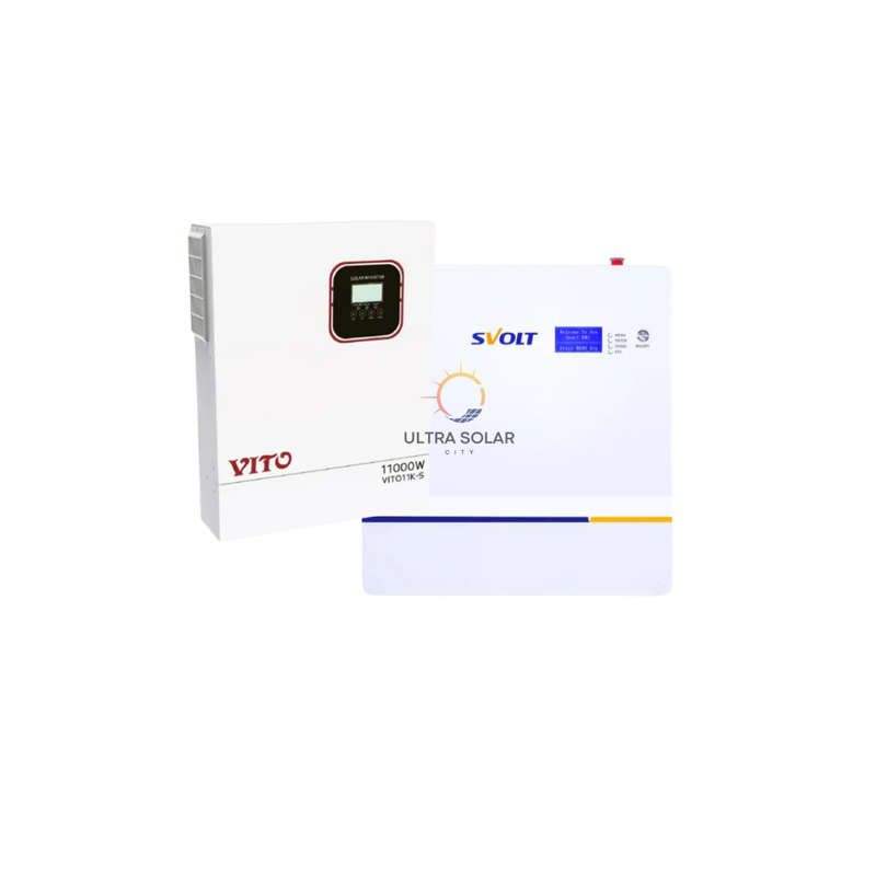 11KVA VITO Hybrid Inverter + SVOLT 5.43kWh 106AH 51.2V Lithium Ion Battery (SQUARE - Wall Mounted...