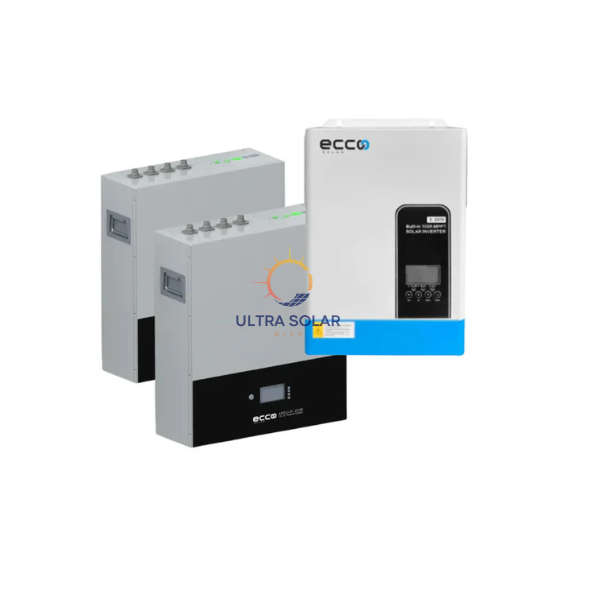 5.5KVA / 5500W Ecco MPPT Hybrid Inverter (PARALLEL) and 2x 5.12kWh Ecco Lithium Batteries