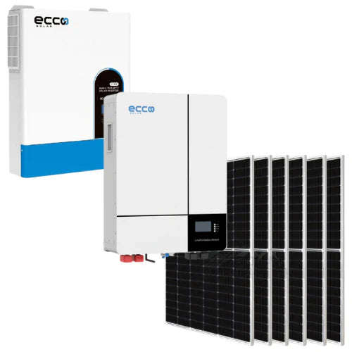 6.2KVA/6200W Ecco MPPT AND 5.12 KWH AH Battery 6X 460W Mono Solar Panels Inverter Combo