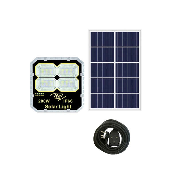 Itel 200W Solar Flood Light Wih Free Itel 3 meter Extension Cord