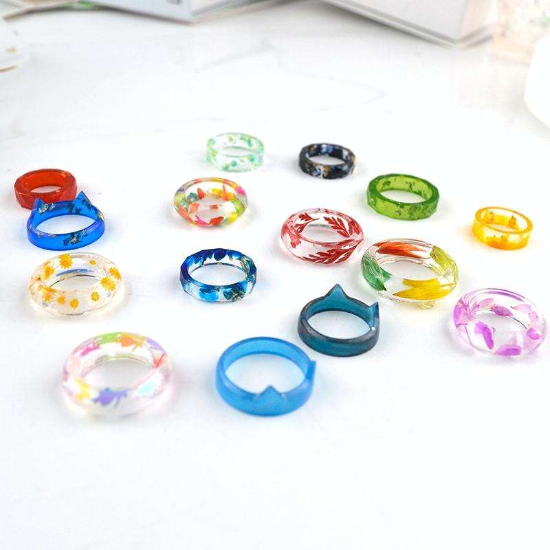 3 in 1 DIY Crystal Dripping Ring Pendant Silicone Mold Arc-Shaped Section Ring Mold(MD1130A + MD1...