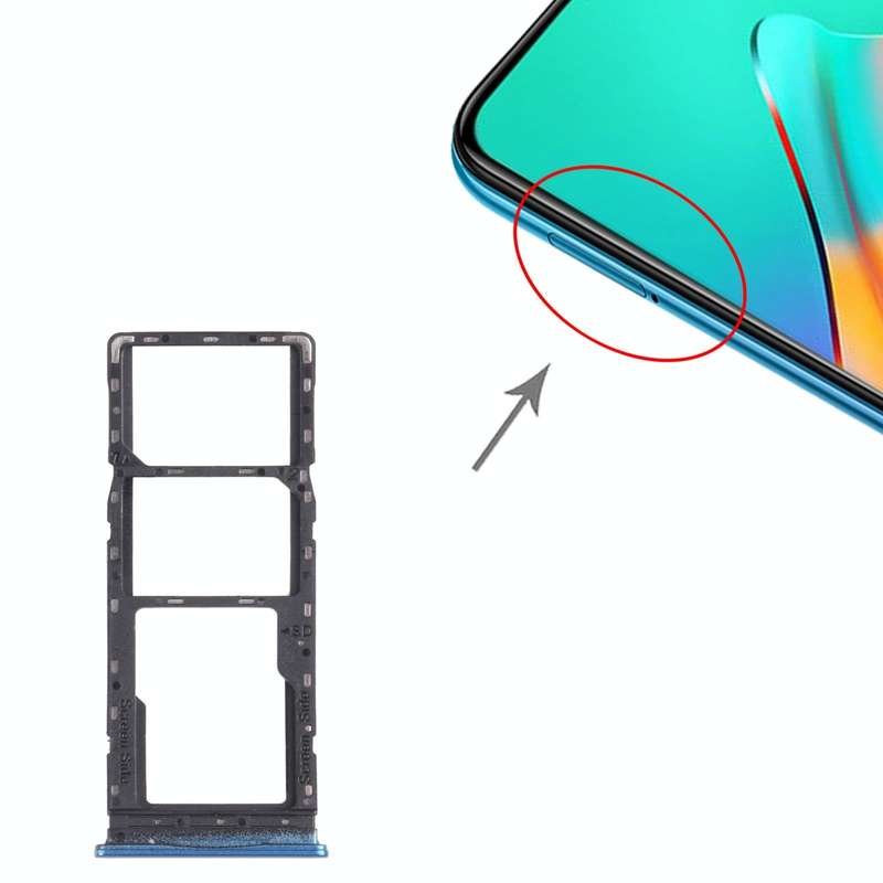 For infinix Hot 10 Play / Smart 5(India) X688C X688B SIM Card Tray + SIM Card Tray + Micro SD Car...