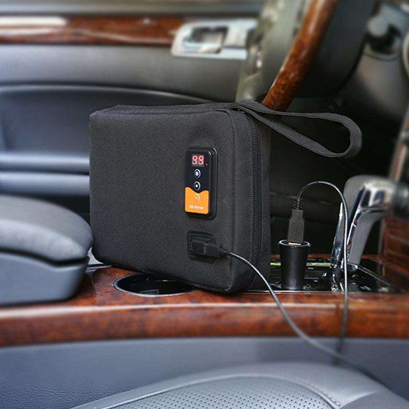 USB Portable Smart Adjustable Constant Temperature Baby Wipes Heating Bag(Black)