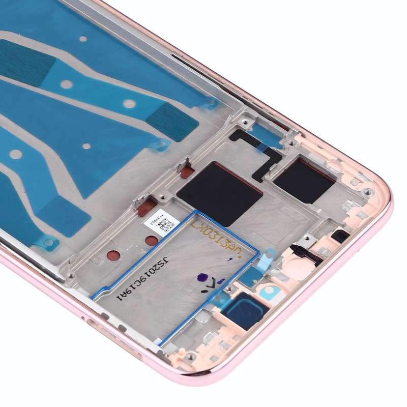 Front Housing LCD Frame Bezel Plate with Side Keys for Huawei Y9 (2019)(Pink)