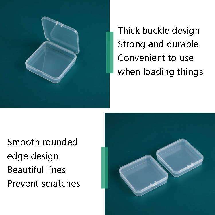 20 PCS Square Plastic Box With Cover Transparent Storage Box PP Parts Tool Box Electronic Compone...