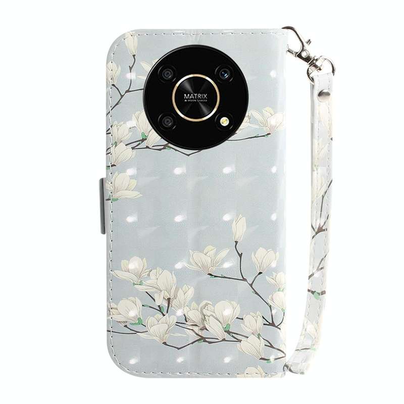 For Honor X9/X9 5G 3D Colored Horizontal Flip Leather Phone Case(Magnolia)