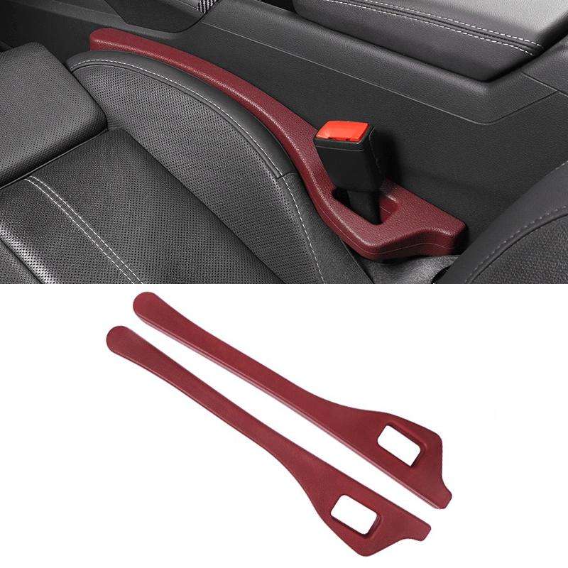 1 Pair Car Seat Gap Bar Car Interior Armrest Box Gap Leak-proof Filler (Red)
