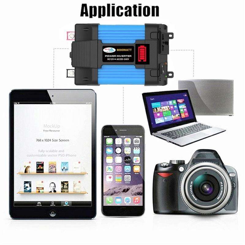 12V-110V 500W SOLIKE TECH Vehicle Inverter Sine Wave Convertor Auto Inverter