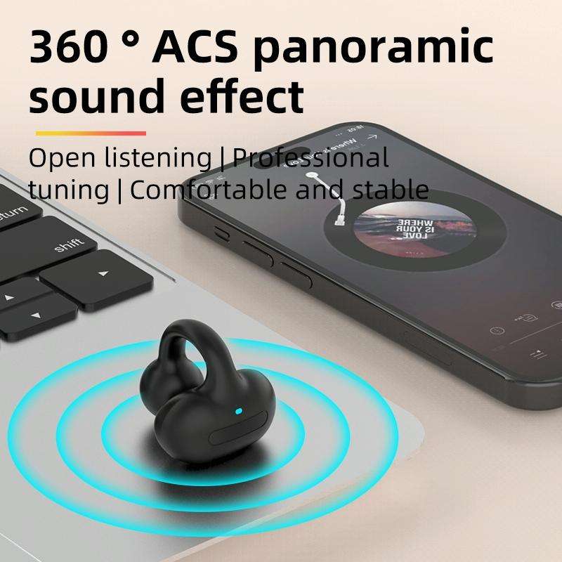 M-S8 Wireless Stereo Single Ear Clip-on Bluetooth Earphone(Blue)
