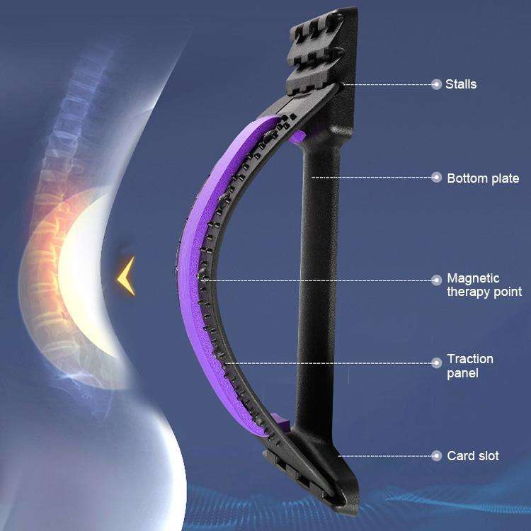 Lumbar Traction Stretching Device Posture Corrector Waist Support Spine Pain Relief Back Massage ...