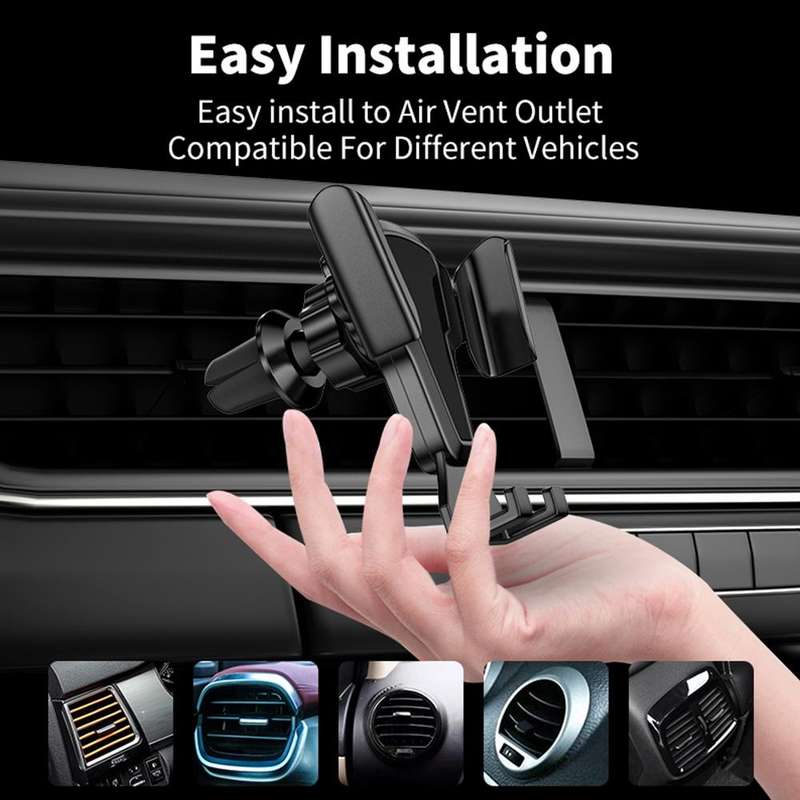 FLOVEME YXF204095_1 Car Air Outlet Mount Automatic Retractable Arm Phone Holder Stand for 4-6.5 i...
