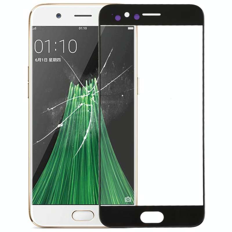 For OPPO R11 Front Screen Outer Glass Lens (Black)
