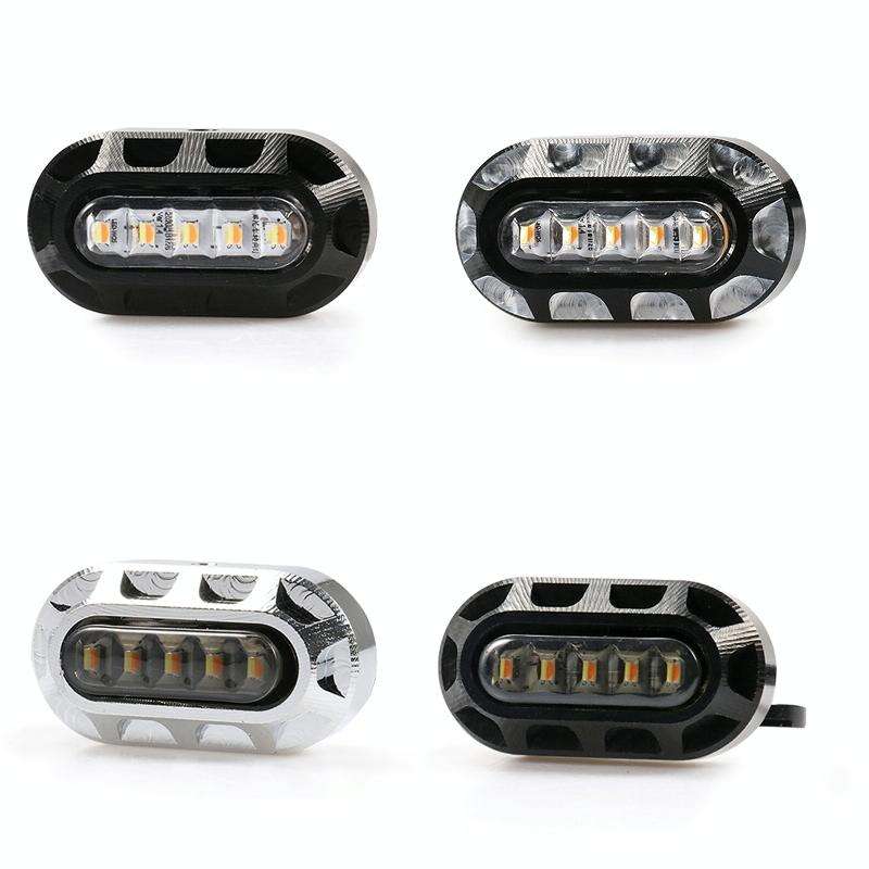 HP-Z058 Motorcycle Modified Rearview Mirror LED Turn Signal Light for Harley Sportsters XL 883 / ...