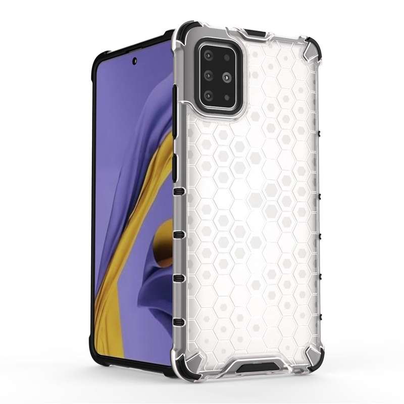 For Samsung Galaxy M51 (Side Fingerprint) Shockproof Honeycomb PC + TPU Case(Blue)