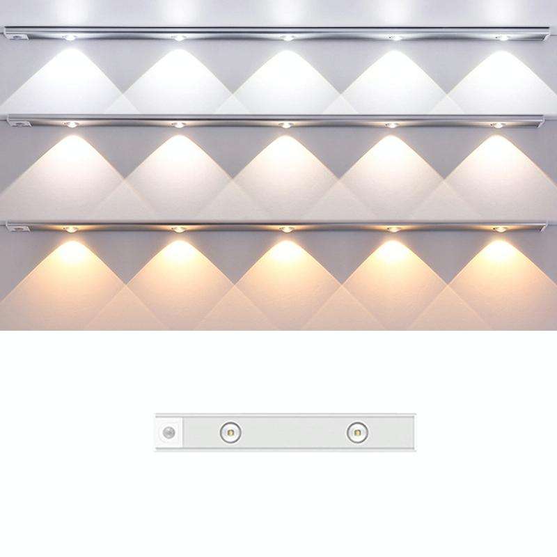 Ultra-thin Smart LED Human Body Sensor Light Bar, Length: 20cm(Space Silver)