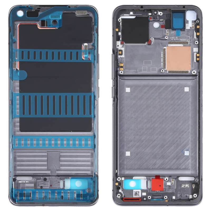 Original Front Housing LCD Frame Bezel Plate for Xiaomi Mi 11 Pro M2102K1AC (Black)