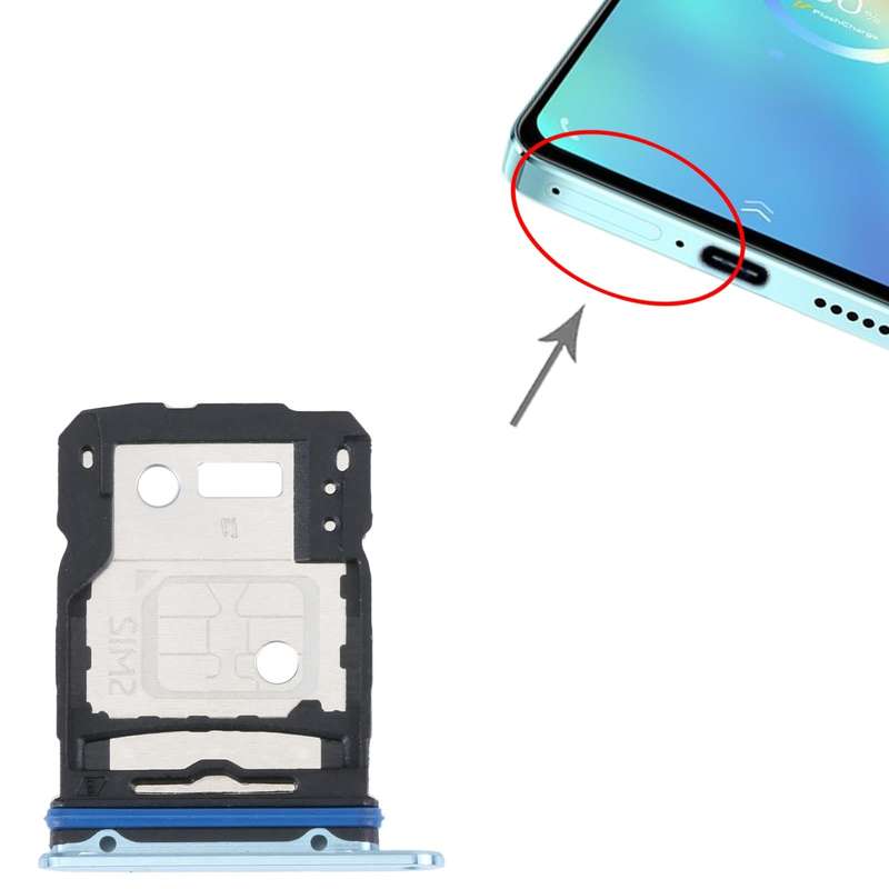 For vivo S15 SIM Card Tray + SIM Card Tray (Green)