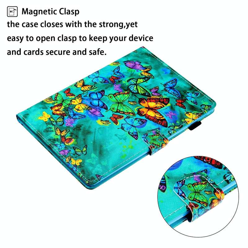 For Samsung Galaxy Tab A9+ Coloured Drawing Stitching Flip PU Tablet Case with Sleep / Wake-up Fu...